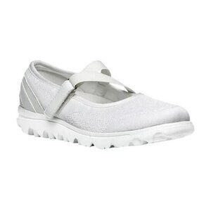 Propet Womens Travelactiv Mary Jane Flats White Smooth NEW US 7 W